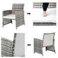 thumbnail image 6 of uhomepro 5 Piece Wicker Bistro Patio Sets, PE Wicker Rattan Patio Furniture Set, Cushioned Patio Chair Set of 2 with Two Ottomans, Coffee Table, Outdoor Porch Furniture Conversation Set, Q9851, 6 of 12