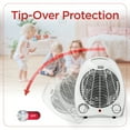 thumbnail image 3 of BLACK+DECKER 1,500-Watt-Max Personal Desktop Heater with Fan Setting, White, BHD101W, 3 of 8