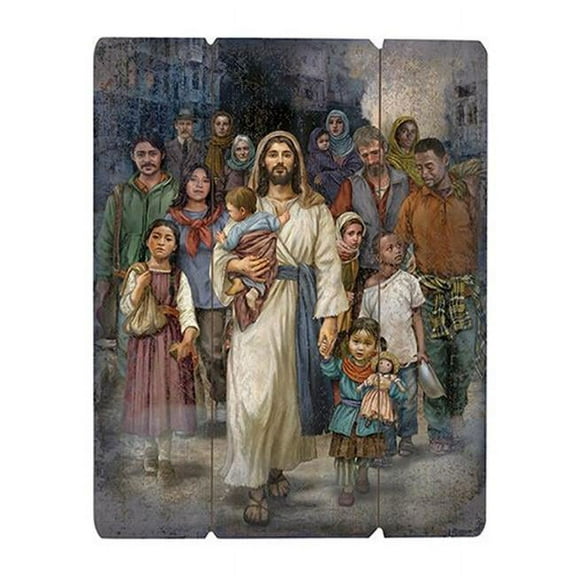 Christian Brands D3035 15 in. Welcome the Stranger Wood Pallet Sign