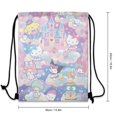thumbnail image 5 of Hello Kitty Drawstring Backpack Water Resistant String Bag Sackpack Cinch for Sports, Gym, Travel, Swimming, Yoga, Beach, 5 of 7