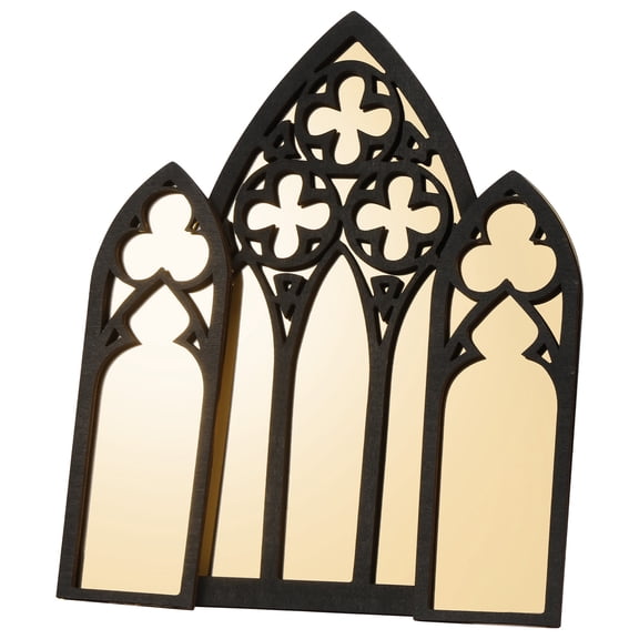 3PCS Wall Arch Mirrors Set Gothic Wall Mirror Decor Cathedral Arched Mirror Decoration Spooky Decorative Rustic Wall Hanging Decor for Bedroom Bathroom Living Room