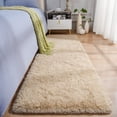 thumbnail image 1 of Alfombra Benron Soft para dormitorio, lavable, 60 x 180 cm, color canela claro, 1 of 6