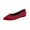 Red, variant on HAOTAGS Women Rhinestone Slip On Flats,Flocked Slip Ons Pointy Toe Casual Driving Shoes Green