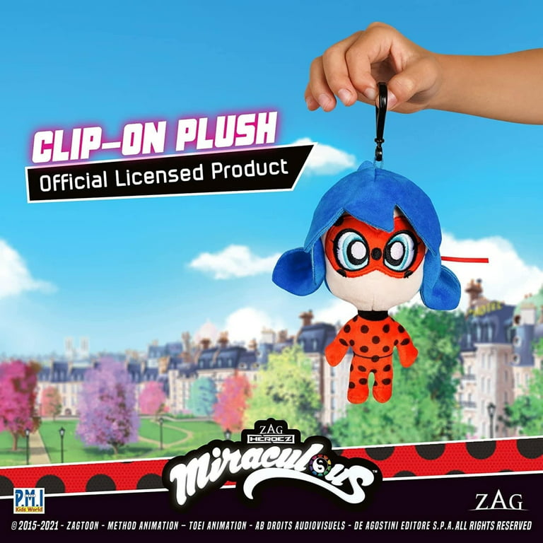 Miraculous Ladybug & Tikki Plush Clip-On Toys Backpack Charm 6 Characters  Collectibles PMI International 