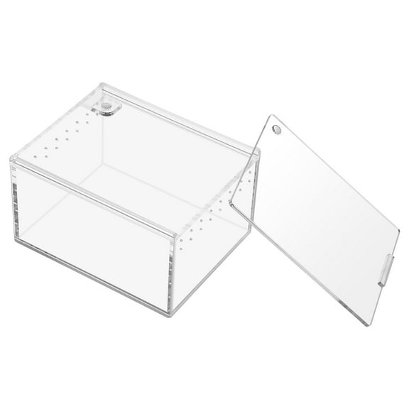 FELTECHELECTR Transparent Reptile Feeding Box 1Set for Spider and Scorpion Acrylic