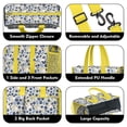 thumbnail image 3 of Teacher Tote Bag,Blue Baseballs with Yellow Flowers Pattern Teacher Utility Tote Bag,Large Work Tote Bags for Women with Multiple Pockets,Top Zipper Closure,13.8x10.6x6.7 Inch, 3 of 5