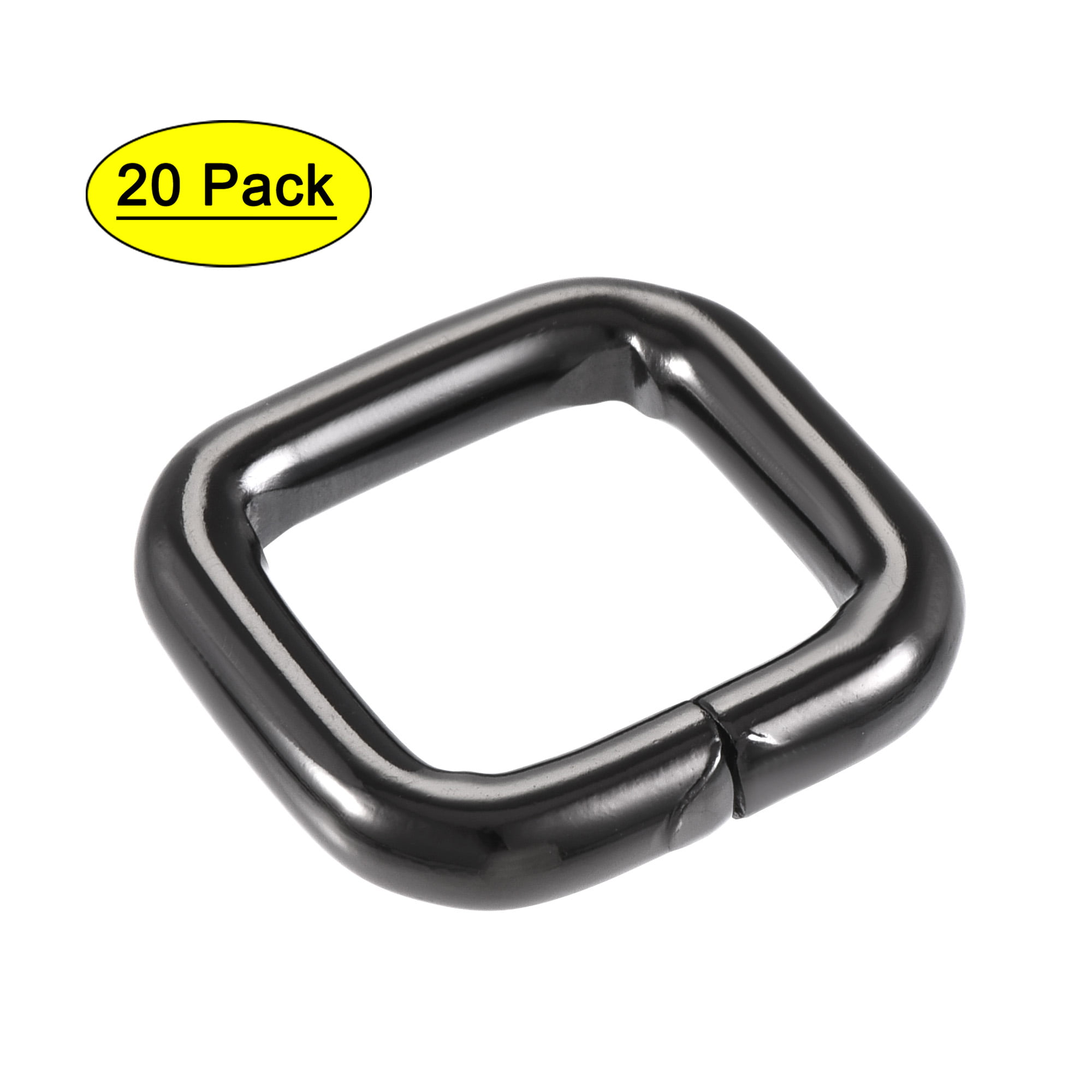Metal Rectangle Ring Buckles 38.8x25mm for Bags Belts DIY Silver Tone 15pcs 