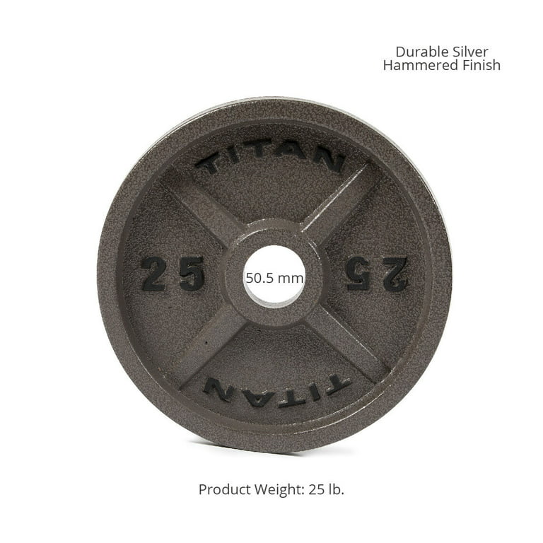 25 LB Cast Iron Olympic Plates, Sold In Pairs, Classic Weight