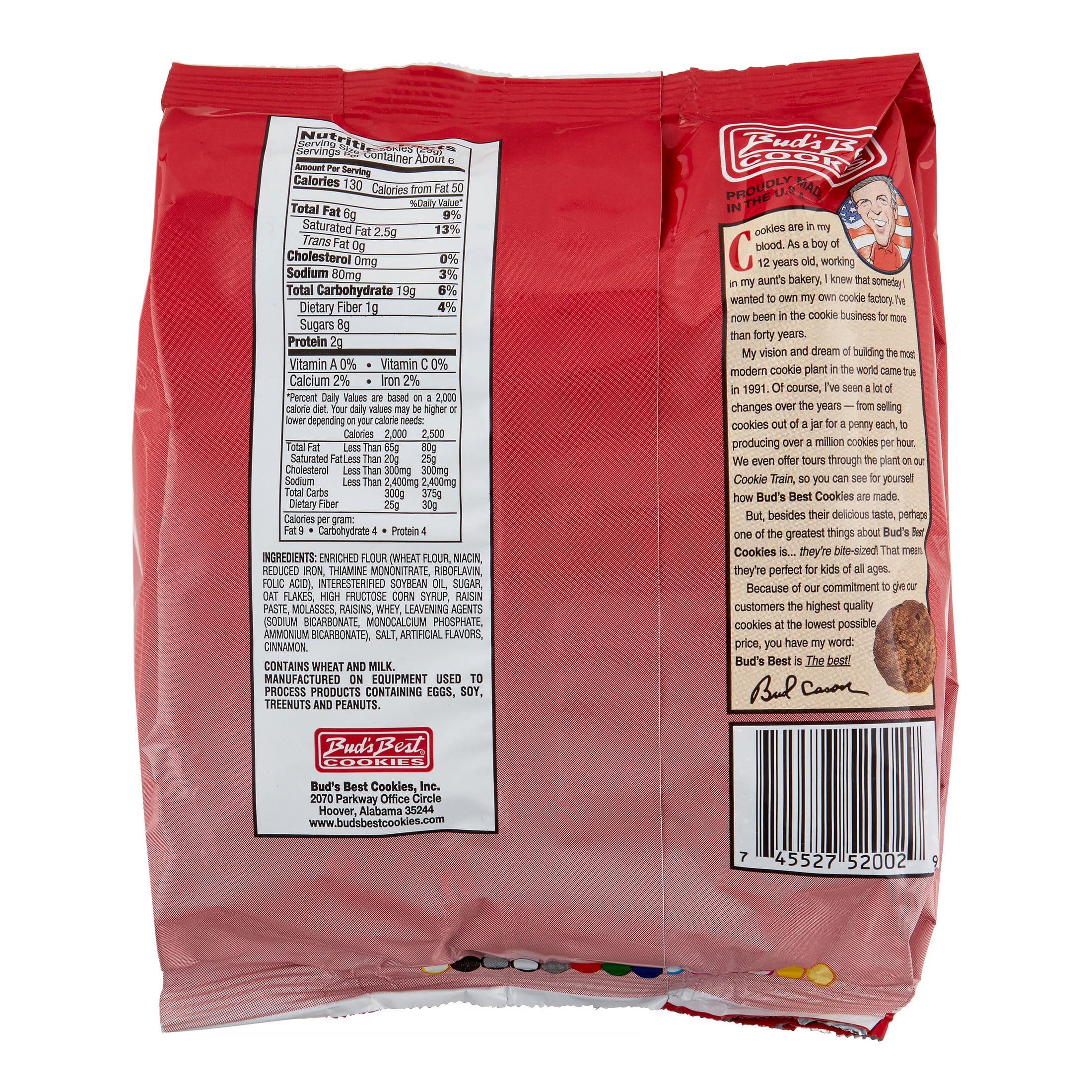 Bud's Best Oatmeal Cookies, 6 Oz.