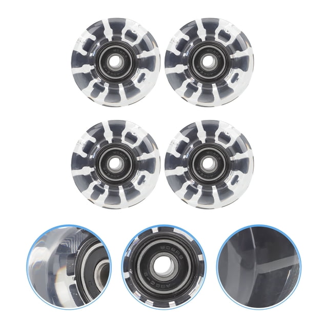 OULII 1 Ensemble de Roues à Roulettes Double Rangée Bleu Antidérapant Maximiser l'Efficacité pour Patinage Récréatif