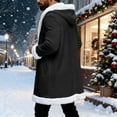 thumbnail image 6 of shqvo Christmas Cardigan Santa Jacket Coat for Men Hoodies Claus Adult Suit Outfit Party Sherpa Lined Long, 6 of 9