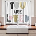 thumbnail image 2 of Ambesonne Lettering Kitchen Curtains, You Are Loved Doodle Art, 55"x45", White and Multicolor, 2 of 3