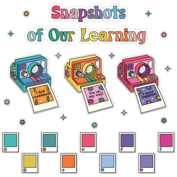 Set de tablones de anuncios Carson Dellosa Retro Remix 83 piezas