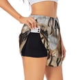 thumbnail image 3 of Lsque Cute Bulldogs Apply Printed Women's Running Shorts with Liner Pockets,Elastic Quick Dry Workout Athletic Gym Yoga Shorts,Womens High Waist Shorts-, 3 of 9
