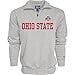 thumbnail image 3 of Blue 84 Men's Ohio State Buckeyes Quarter Zip Sweatshirt Grey, Grey, Large, 3 of 4
