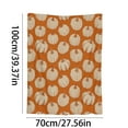 thumbnail image 3 of Fall Throw Blanket 27.5*39.4 Inch Burnt Orange Pumpkin Decorative Autumn Thanksgiving Day Themed Blanket Soft Lightweight Home Office Flannel Blankets for Couch Sofa Bed Living Room Decor, 3 of 8