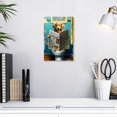thumbnail image 3 of Elephant Stock Golden Retriever On A Toilet Wall Art - Vertical Canvas Wall Art - Bathroom Wall Decor - Humor Canvas - Blue And Orange Decor - 8" x 12", 3 of 8