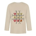 thumbnail image 5 of Jinhomg Mens Thin Holiday Tops Novelty Funny Valentine's Day Love Heart Tees Big and Tall Comfy 3/4 Sleeve Crew Neck T-Shirt Dating Wear Beige L, 5 of 6