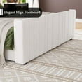 thumbnail image 3 of 4 EVER WINNER Queen Size Bed Frame, Velvet Upholstered Platform Bed Frame with Headboard, Pink Queen Bed Frame, Pink, 3 of 6