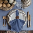 thumbnail image 2 of Cloth Napkins with Fringe Border - Set of 12 Soft Pure Cotton Blue Dinner Napkins - Reusable Lunch Brunch Spring Summer Dining Table Linen - 18 x 18 inches, 2 of 5