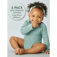 thumbnail image 2 of Honest Baby Clothing Baby Boy or Girl Gender Neutral Organic Cotton Long Sleeve Bodysuits, 3 Pack (Preemie-24 Months), 2 of 8