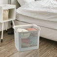 thumbnail image 7 of Fabnati 35 Liter Plastic Laundry Basket with Carry Handle, 4 Pack Clothes Hamper, Gray, 7 of 7
