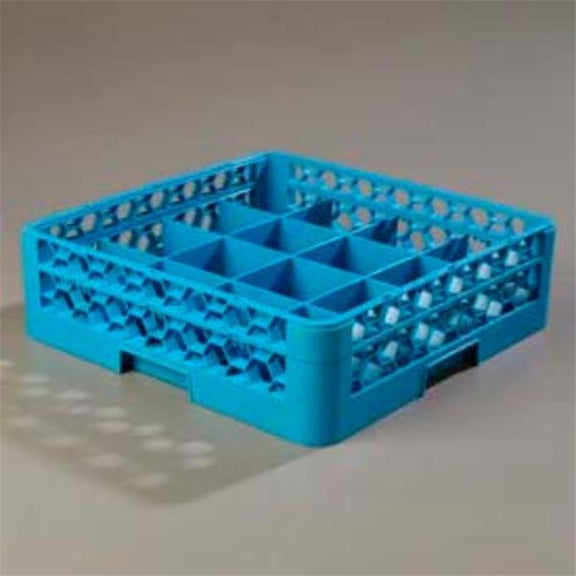 Carlisle Sanitary Maintenance B637536 RC16-114 - Opticlean 16-Compartment Cup Rack with 1 Open Extender - Blue