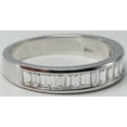 thumbnail image 2 of 14k White Gold Baguette Classical channel set diamond half eternity wedding band ring (1 Ct, G , VS2 ), 2 of 4