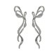 thumbnail image 1 of Earrings, Women's Earrings, Silver Earrings, Ribbon Earrings Banmo, 1 of 5
