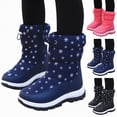 thumbnail image 5 of TAmten Snow Boots Girls Size 12 Boys & Girls Winter Snow Boots for Outdoor Warm Cozy Anti-Slip Little/Big Kid|Hot Pink 3, 5 of 9