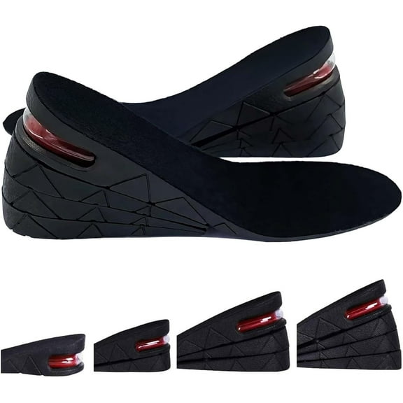 Height Increase Insole, Adjustable 4-Layer Shoe Lifts (ONE Pair) with Air Cushion for Men & Women, Heel Inserts for Taller Look and All-Day Comfort (1.2" to 3.5")