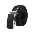 thumbnail image 1 of CINTURÓN DE CUERO DE NEGOCIO PARA HOMBRE CON HEBILLA AUTOMÁTICA Y RATÁN NEGRO-STRIPE 58 5/8-61 3/8, 1 of 6