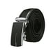 thumbnail image 1 of Cinturón de cuero de vestir para hombres con hebilla automática de ratchet de negocios, rayas negras, 58 5/8-61 3/8 para el Día del Padre, 1 of 6
