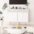 thumbnail image 7 of CHSHIN 47.2"H White Metal Locker Storage Cabinet with 2-Mesh Doors,3-Tier for Office,Home,Bathroom, 7 of 7