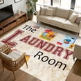thumbnail image 2 of 6x9 Area Rugs, Laundry Room Non-Skid Rubber Backing Large Rectangle Rugs - Living Room Bedroom Home Office, Rustic Farmhouse Washing Machine Clothes Indoor Floor Mat Carpets Washable Rug, 2 of 9