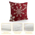 thumbnail image 4 of Nawypu  Throw Pillow Cover Happy Holidays Baby Its Cold Outside Joy Snowflakes Red Home Decor Square Cushion Pillowcase, 4 of 5
