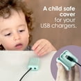 thumbnail image 2 of Geddy's Mom Watch Your Mouth Baby Proofing Phone Charger Cover Protector - Child Safety Phone Cord Cover 6 Pack, Dusty Aqua, 2 of 6