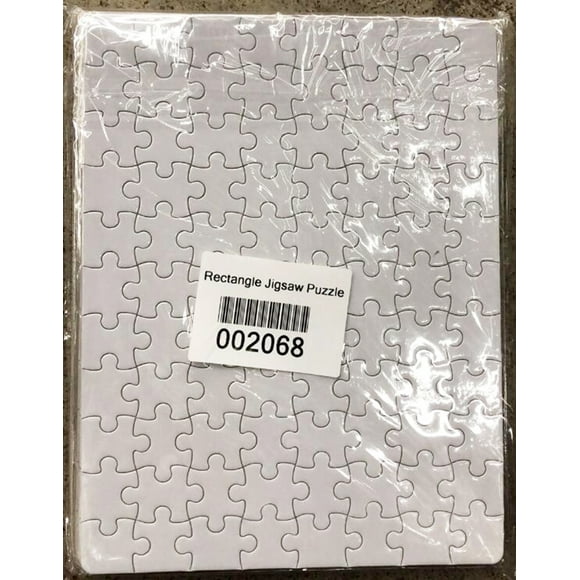 INTBUYING 10pcs 7.5in*9.45in Rectangle Jigsaw Puzzle Sublimation Heating Press Transfer with Flat Heat Press Machine with 88 pieces/1 sheet