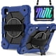 thumbnail image 1 of Funda Resistente a Prueba de Golpes para iPad mini 2024 / mini 6, Funda Protectora de Silicona Anti-caída + Capa de PC con Asa Giratoria de 360°, Soporte, Correa para el Hombro, Azul Oscuro, 1 of 8
