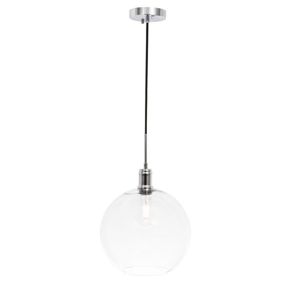 Emett 1 light Chrome and Clear glass pendant