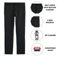 thumbnail image 2 of Boys Flat Front School Uniform Pants (3-Pack) (Littile Boys), 2 of 5