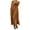 Caramel, variant on Joernso Women Fall Spring Dress with Pockets Loose Long Sleeves Slit Hem Pure Color Plus Size Knitted Lace Trim Daily Wear Maxi Dress