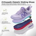 thumbnail image 6 of Women's Orthopedic Wide Walking Shoes: Comfortable Arch Support Orthotic Slip On/Off Sport Running Sneakers, Casual Athletic Shoes, 6 of 9