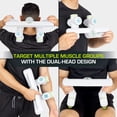 thumbnail image 3 of ProsourceFit Dual Pro Percussion Massage Gun for Deep Tissue Relief, Back, Neck and Muscles, White, 3 of 6