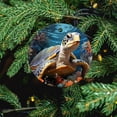 thumbnail image 5 of Oil Painting of A Sea Turtle with Coral And Sea Shells Ceramics Ornaments Sea Turtle Christmas Tree Ornaments Best Gifts for Christmas Housewarming Gift, 5 of 8
