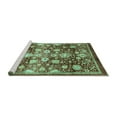 thumbnail image 2 of Ahgly Company Machine Washable Indoor Rectangle Oriental Turquoise Blue Traditional Area Rugs, 8' x 12', 2 of 4