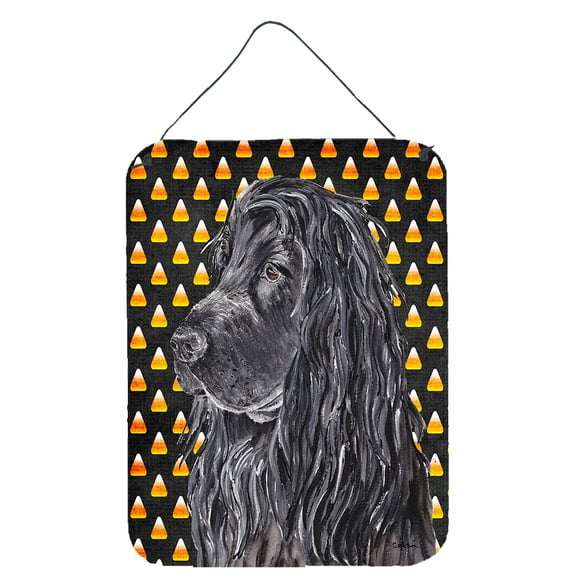 English Cocker Spaniel Halloween Candy Corn Wall or Door Hanging Prints