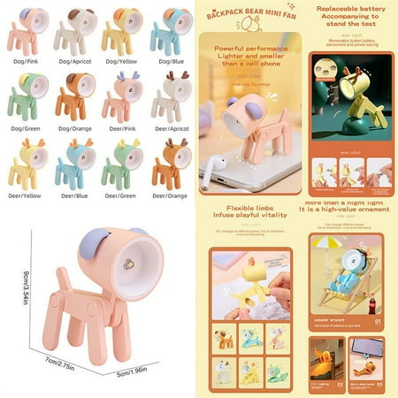 

Mini Cartoon Animals LED Desk Lamp Portable Adjustable Cute Pet Night Light