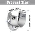 thumbnail image 3 of Closet Rod End Support Bracket, Dienrx Stainless Steel Shower Curtain Rod Holder With Mounting Screws, U‑Shaped Rod Bracket For Wardrobe, Bathroom And Home Use, 3 of 7