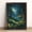 Dreamy jungle2, variant on 12x16in Framed Enchanted Forest Wood Print, Glowing Fireflies & Magical Mushrooms Fantasy Wall Art for Bedroom Living Room Calming Home Decor